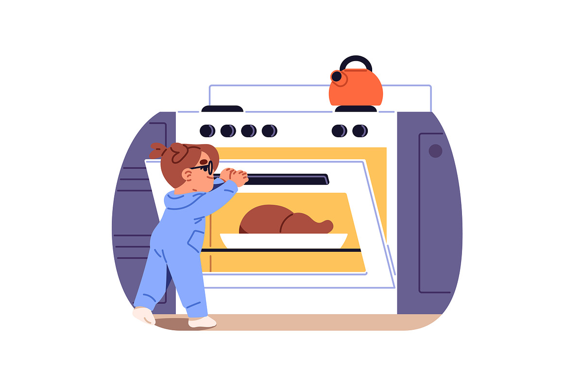 Kids danger and safety concept set, a Person Illustration by PaperTrident (Photo 10 of 13)