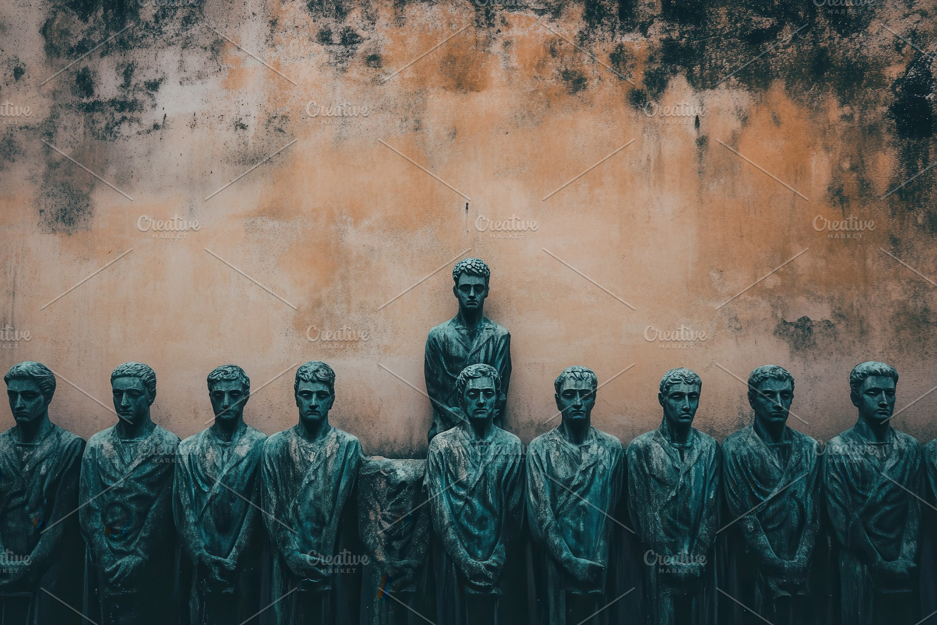 A collection of fictional statues, a Photo by Pavel_design