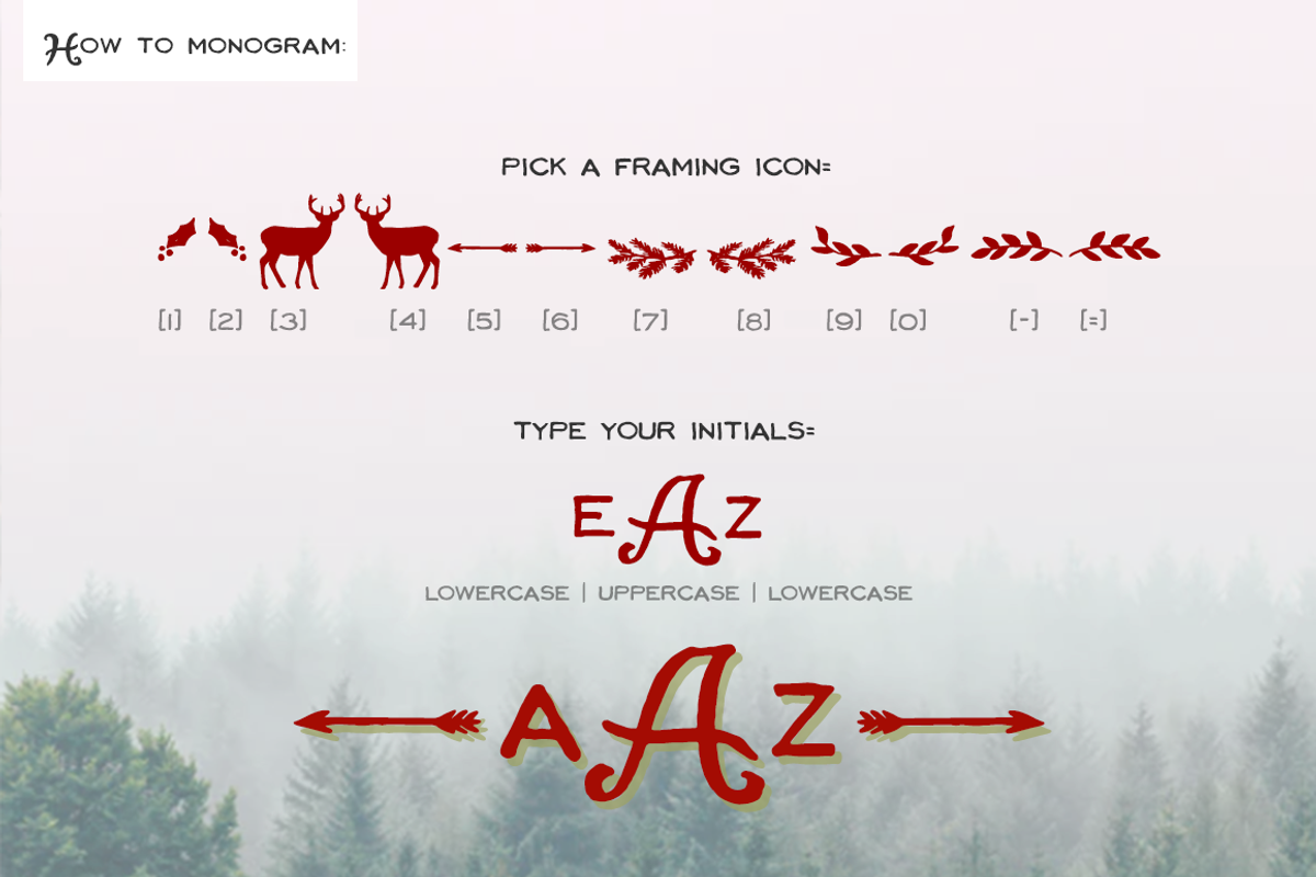 Woodland Monograms Font preview 3