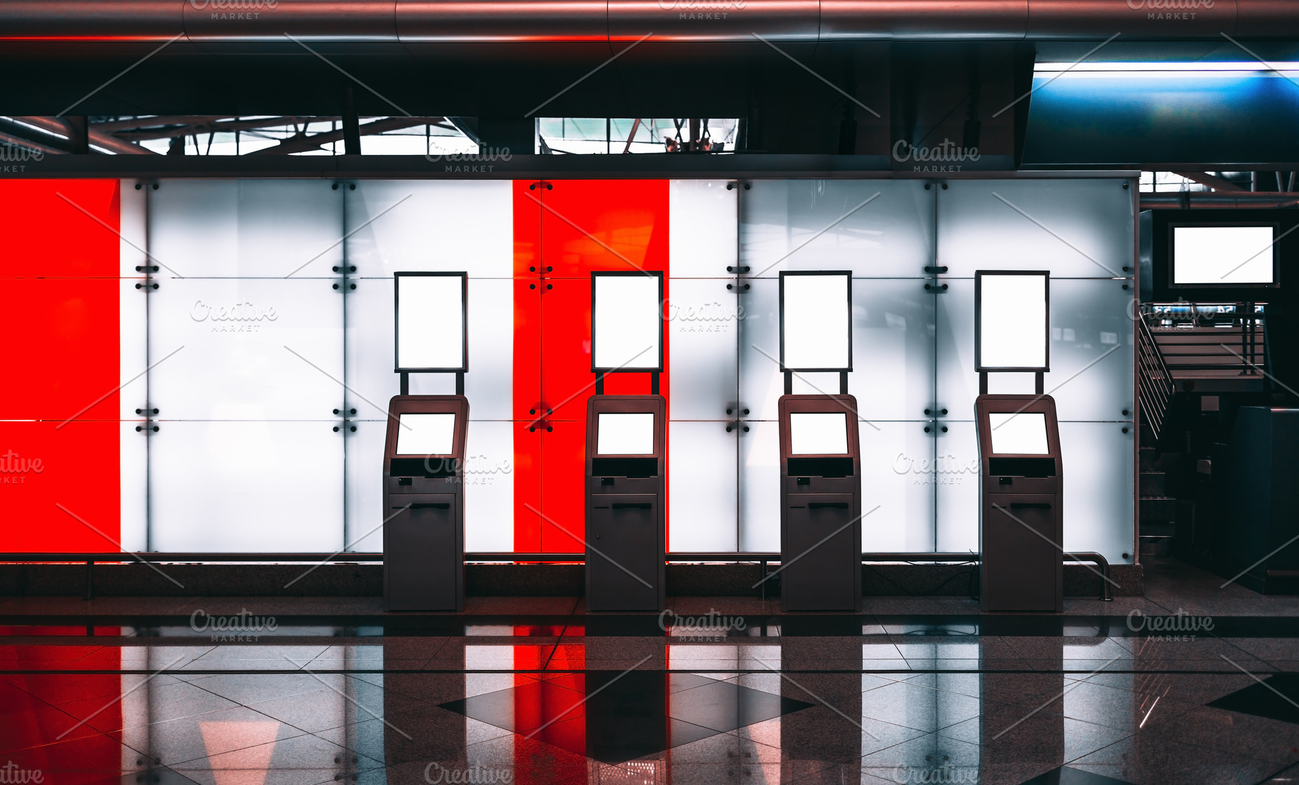 Automated check-in counters, Airport, a Technology Photo by SkyNext