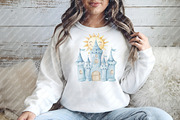 Blue Fairytale Castle Clipart, an Illustration by Watercolor design (Thumbnail 9 of 11)