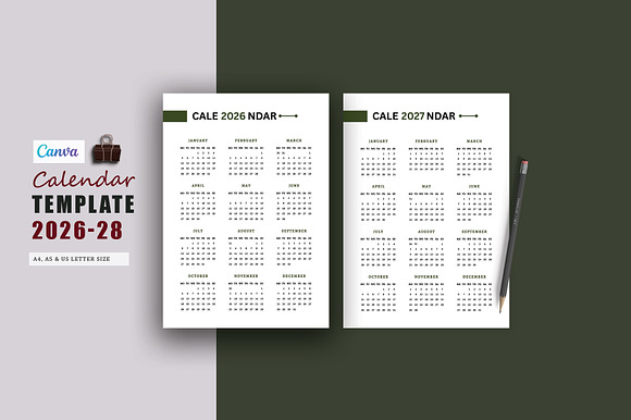 Calendar Template 2026-28 preview 4