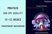 Watercolor Witch's Spooky House PNG, an Illustration by SinaCreation (Thumbnail 4 of 5)