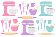 Girls Baking Clipart & Vectors, an Illustration by Amanda Ilkov (Thumbnail 3 of 4)