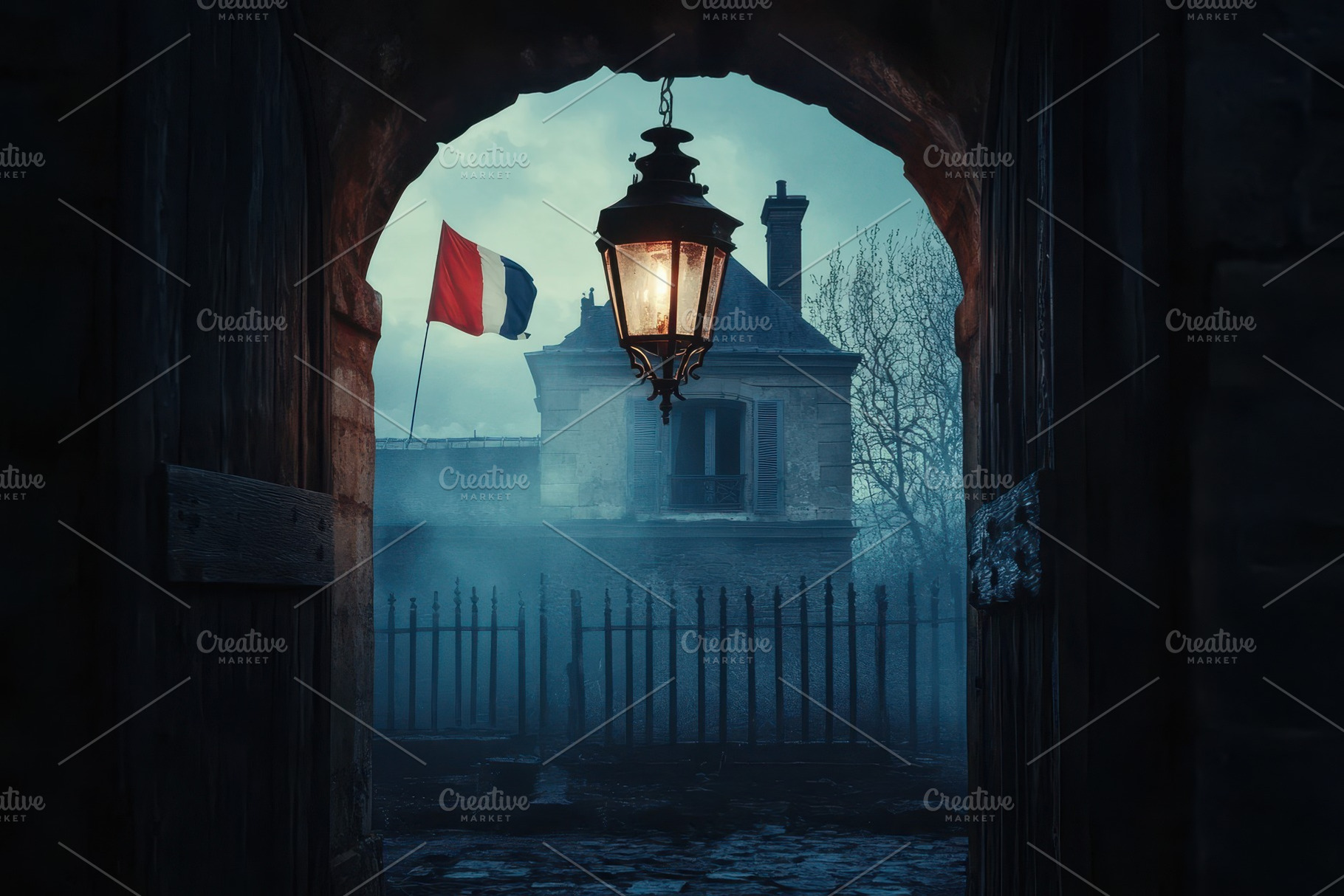 Lantern illuminates entrance with hi, a Photo by Iftikhar Alam