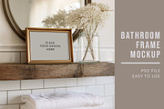 Styled Bathroom Wall Art Mockup, a Household Mockup by AYAKA Studio Co. (Thumbnail 1 of 2)
