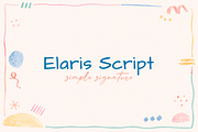 Elaris Script | Simple Handwritten, a Handwritten Font by gafaroff studio (Thumbnail 1 of 5)