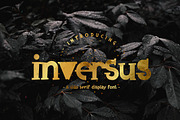 Inversus – a slab serif display font, a Slab Serif Font by chekart (Thumbnail 1 of 9)