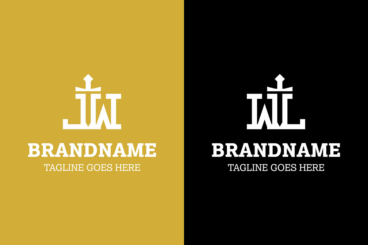 Letters JW WL Sword Luxury Logo, a Branding & Logo Template by Pray Art Design Studio (Photo 2 of 2)