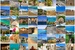 Collage of pictures Greece
