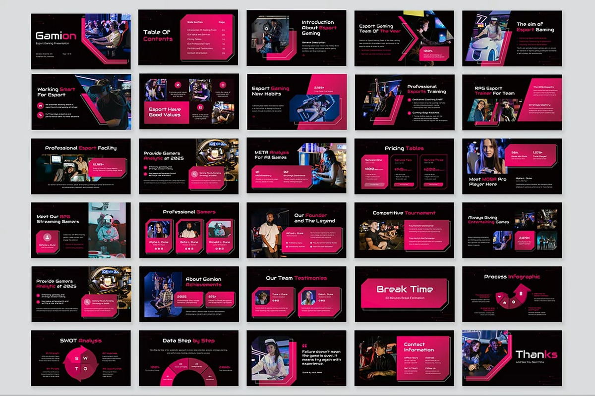 Esport Gaming Powerpoint Templates, a Presentation Template by Fit-tee (Photo 6 of 10)