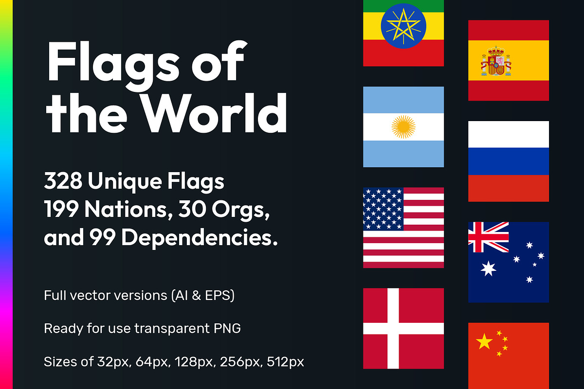 Flags of the World - Square Icons, an Icon by bvcreates (Photo 1 of 16)