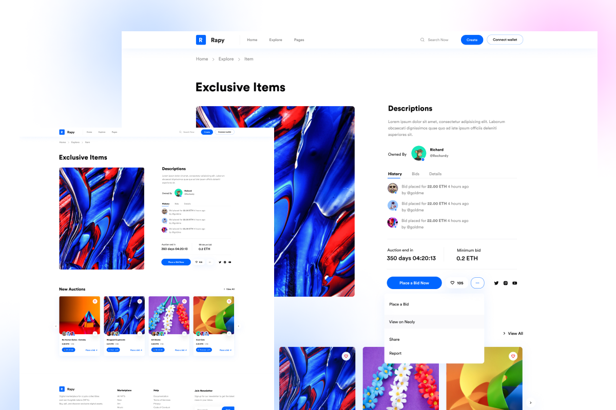 Item Details Page 3 IN 1 UI KIT, an UI Kit Template by ArtGalaxy (Photo 1 of 4)