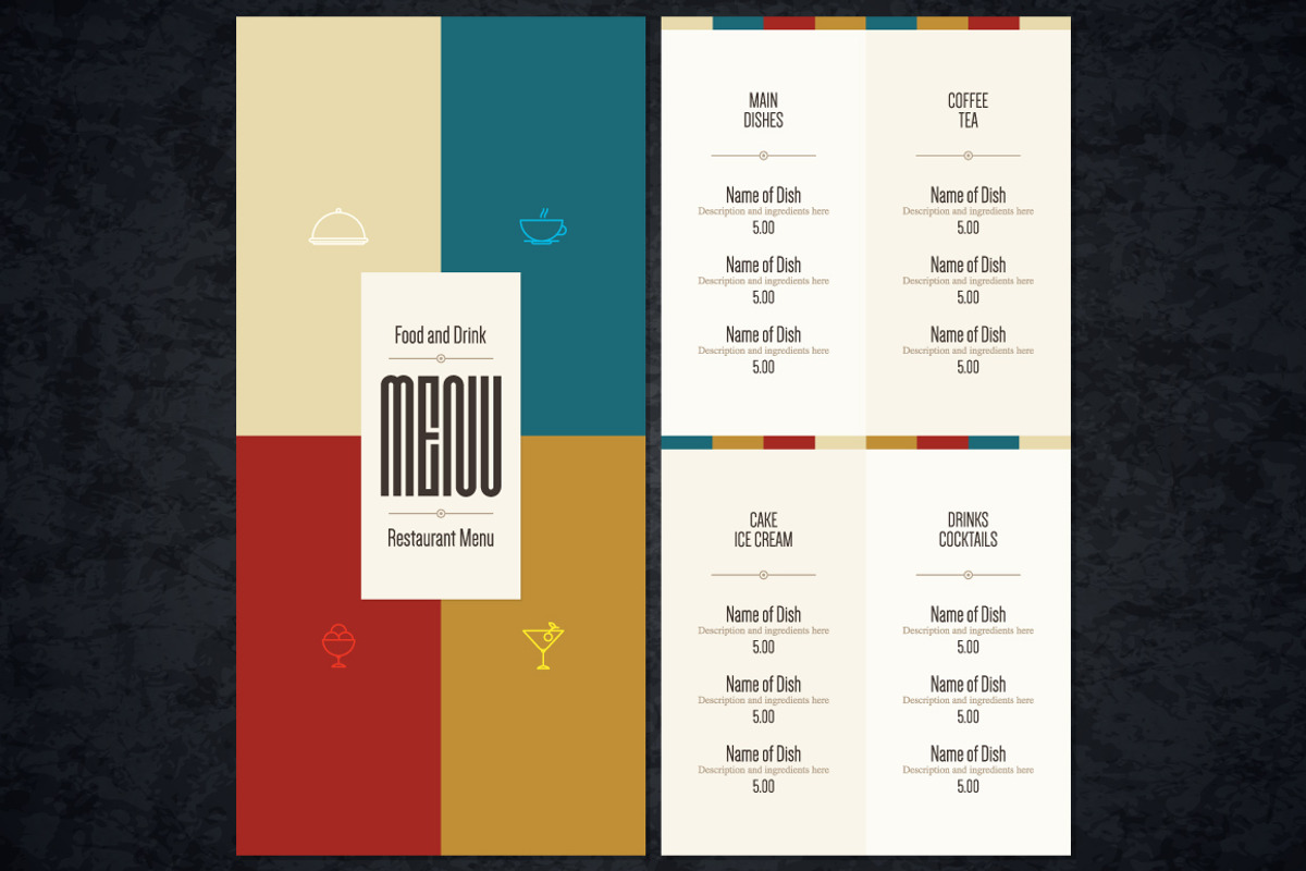 Restaurant menu template, a Brochure Template by Restaurant Menu & Logos