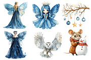 Winter Fairy Watercolor Clipart, an Illustration by Daily.Designs (Thumbnail 2 of 4)