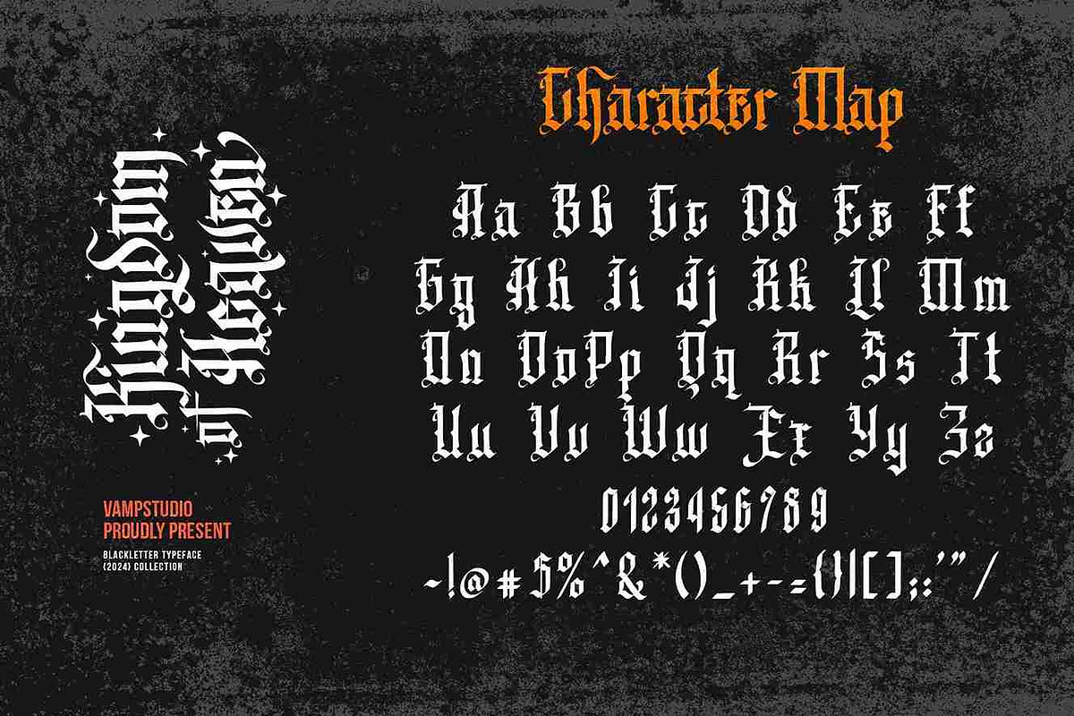 Kingdom Of Heaven - Blackletter, a Blackletter Font by Vampstudio (Photo 12 of 13)