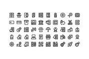 50 Economy and Finance Icons, an Outline Icon by Side Project (Thumbnail 2 of 7)