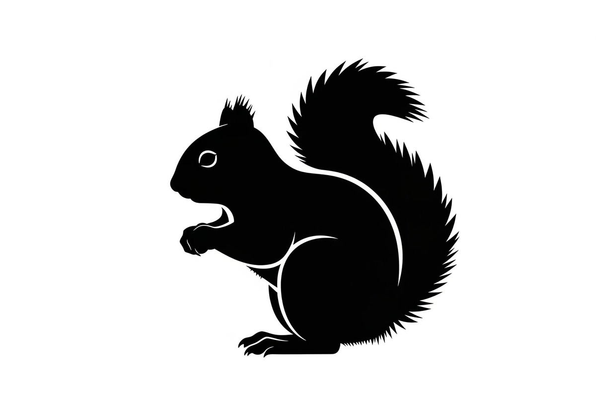 Squirrel Silhouette Vector Bundle, an Illustration by yasushie (Photo 23 of 48)