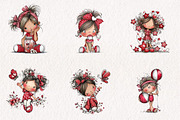Whimsical Summer Girls Clipart, an Illustration by CreationArt (Thumbnail 5 of 7)