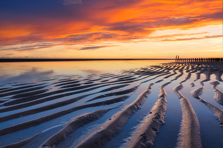 A seascape during sunset., a Nature Photo by Landscape and travel