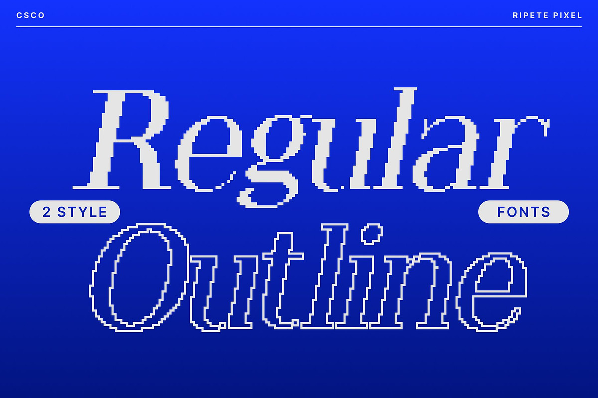 Ripete Pixel, a Serif Font by Craft Supply Co. (Photo 4 of 8)