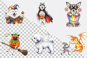 Halloween Quirky Dog Clipart Bundle., an Illustration by SVGArt (Thumbnail 2 of 8)