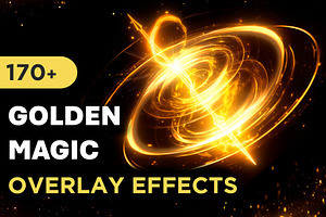 170+ Golden Magic Overlay Effects, an Object Graphic by Mikel Blazgad