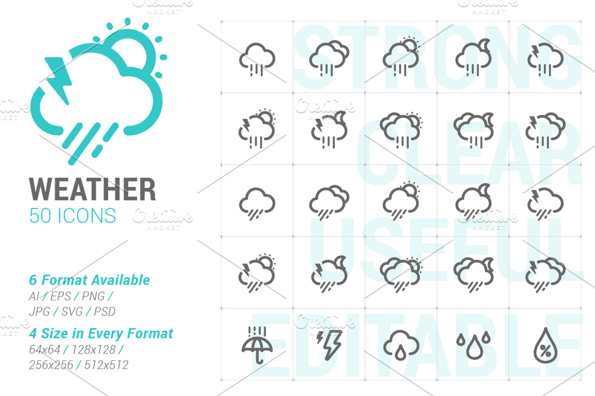 Weather Mini Icon, an Icon by WORAKAMON Design Studio