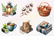 Watercolor Autumn Serenity Clipart, an Illustration by CreationArt (Thumbnail 3 of 5)
