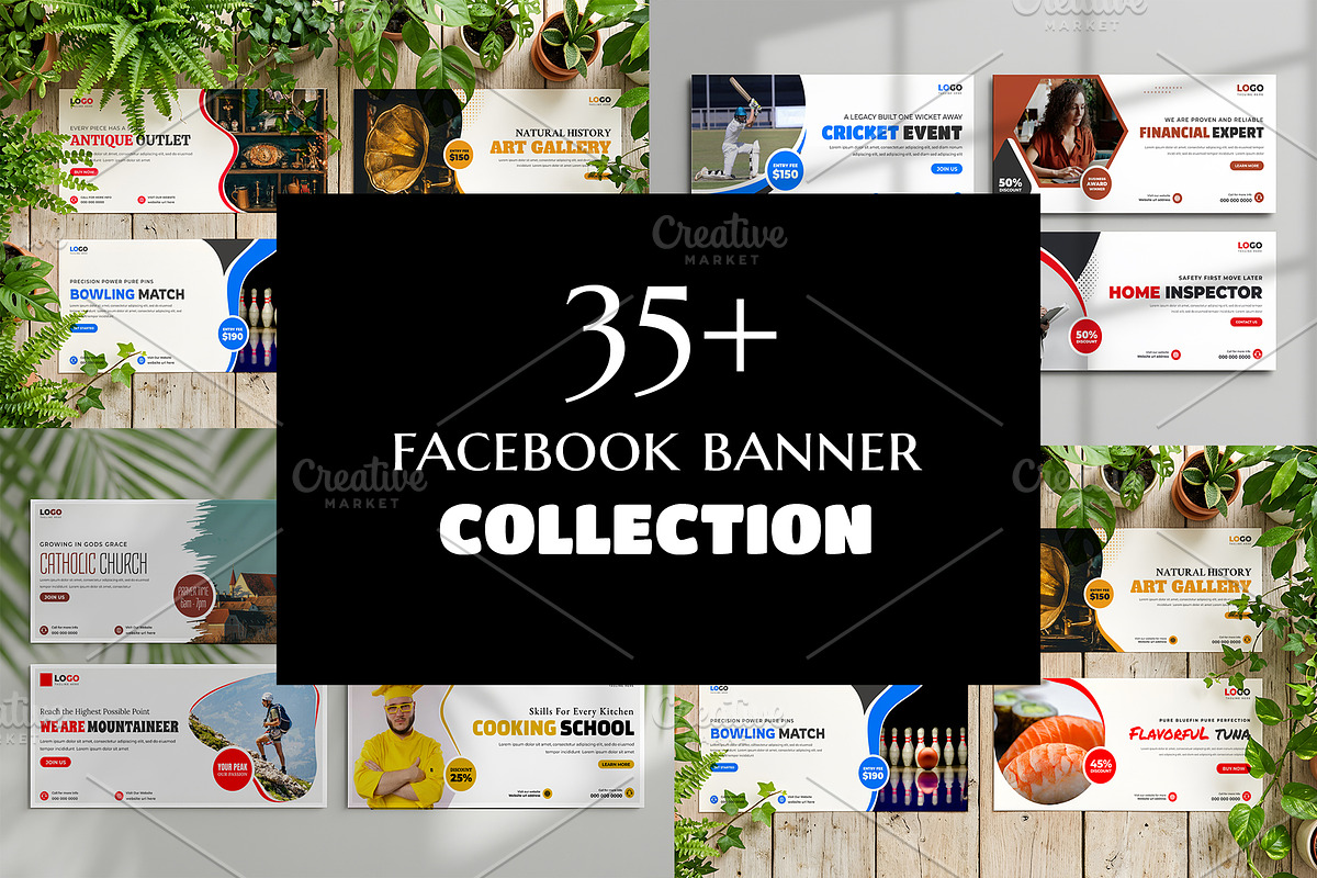 35+ Facebook Cover Banner Template, a Social Media Template by nandinigraphics (Photo 1 of 5)