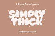 Simply Thick - Bubble Playful Font, a Sans Serif Font by ariodsgn (Thumbnail 1 of 9)