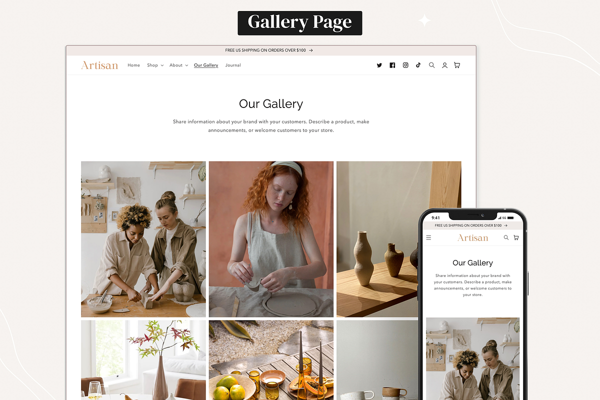Artisan - Art & Crafts Shopify Theme, a Shopify Template by InspiredTheme (Photo 4 of 9)