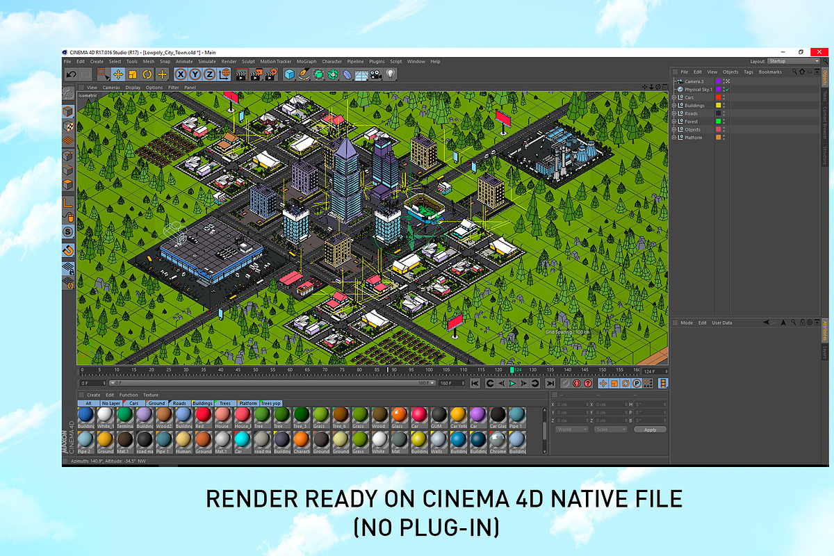 Cartoon Low Poly Town City Pack, an Environmental 3D Model by Anton Moek (Photo 11 of 11)