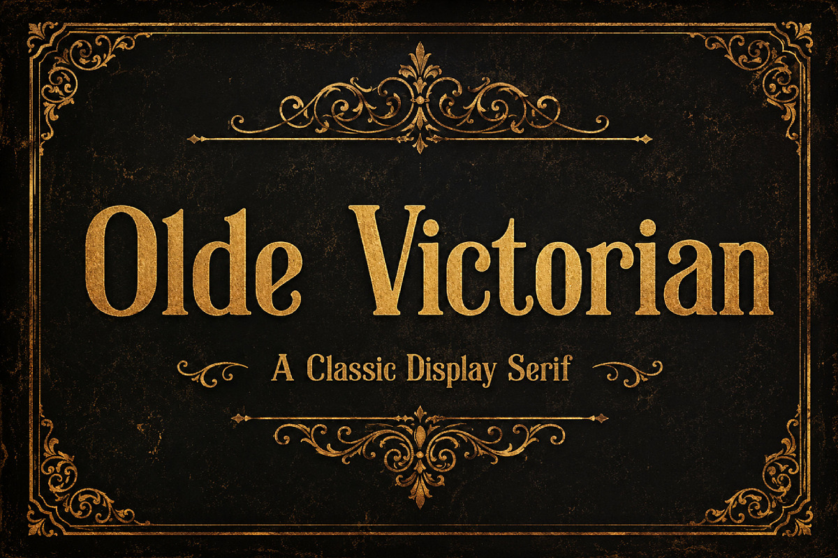 Olde Victorian, a Sans Serif Font by Wow Magic (Photo 1 of 4)