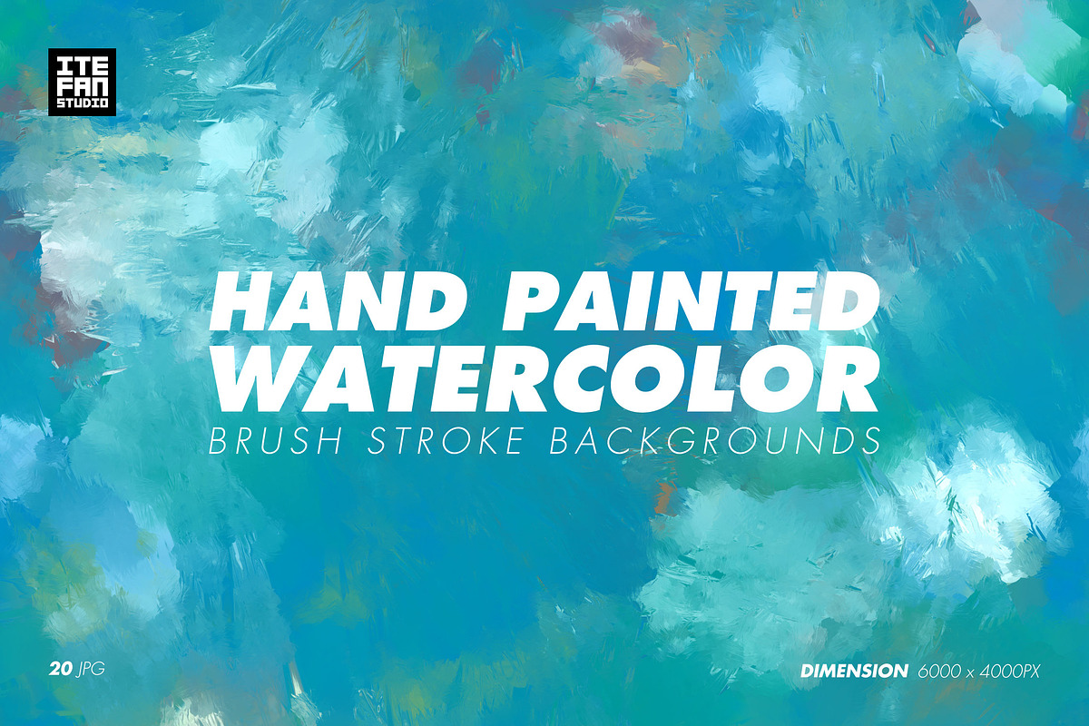 Hand Painted Watercolor Backgrounds, a Background Graphic by itefan Studio (Photo 1 of 4)
