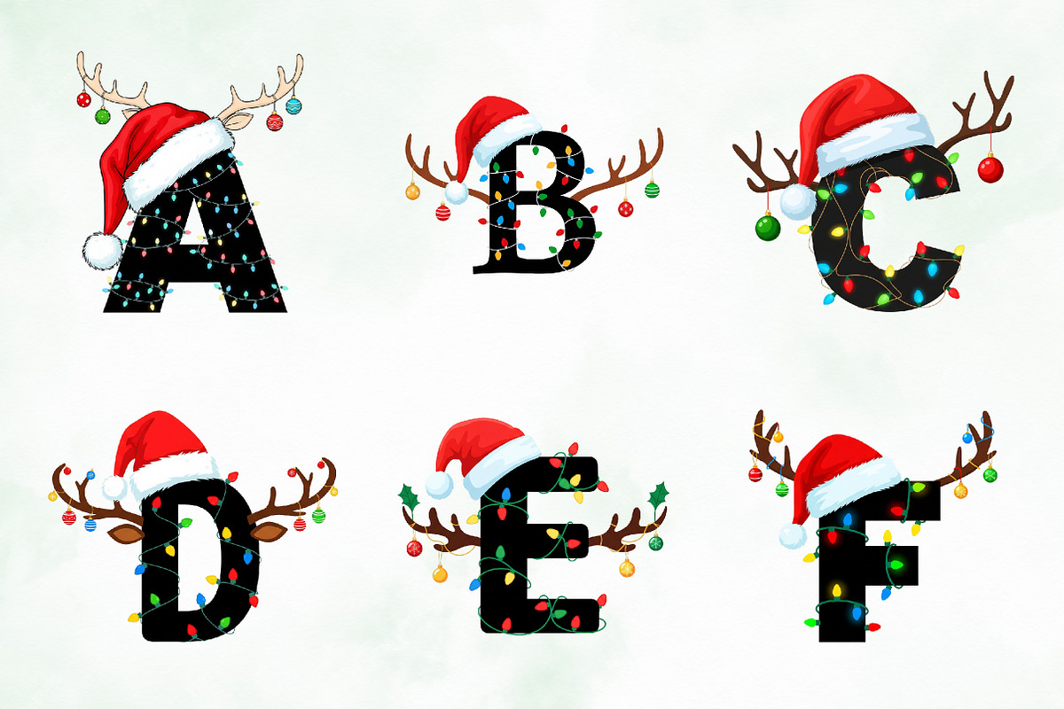 Christmas Alphabet Png Clipart, an Illustration by Creative Art (Photo 4 of 10)