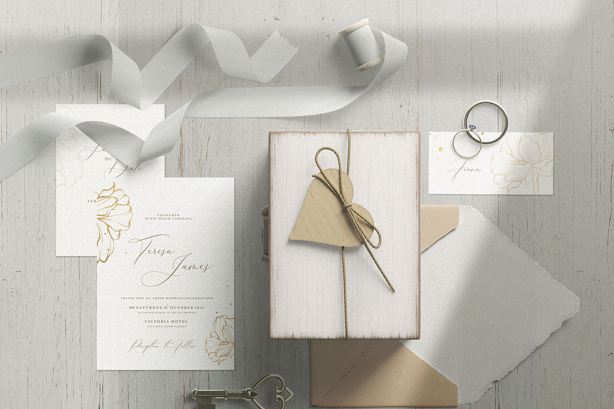 Golden (Wedding Suite), an Invitation Template by EvitePapery (Photo 3 of 8)