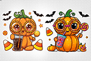 Cute Halloween Pumpkin Drink Bundle, an Illustration by Artonix (Thumbnail 3 of 5)