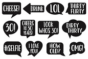 30th Birthday Photo Booth Props, an Illustration by Love Giftery (Thumbnail 2 of 2)