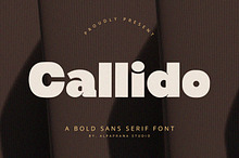 Callido - Sans Serif Font
