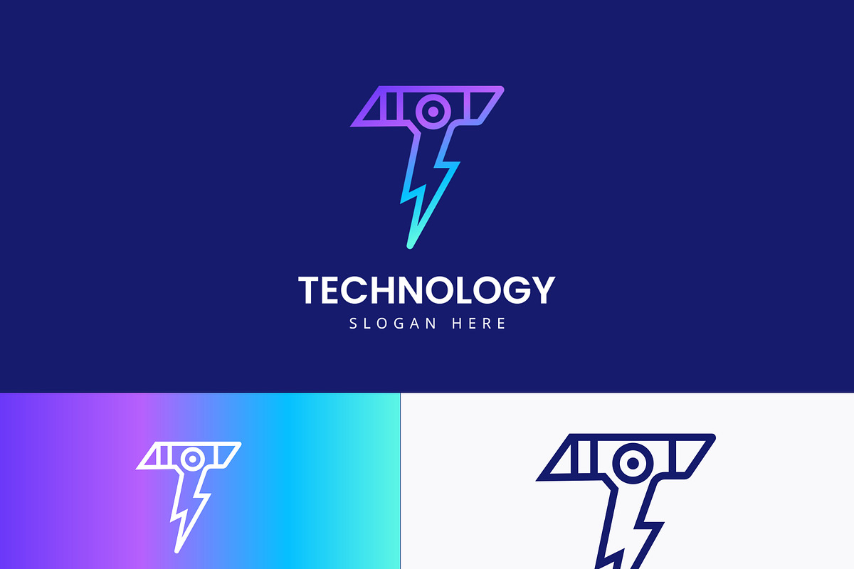 Letter T Technology Logo Design, a Branding & Logo Template by HueNestify (Photo 2 of 3)