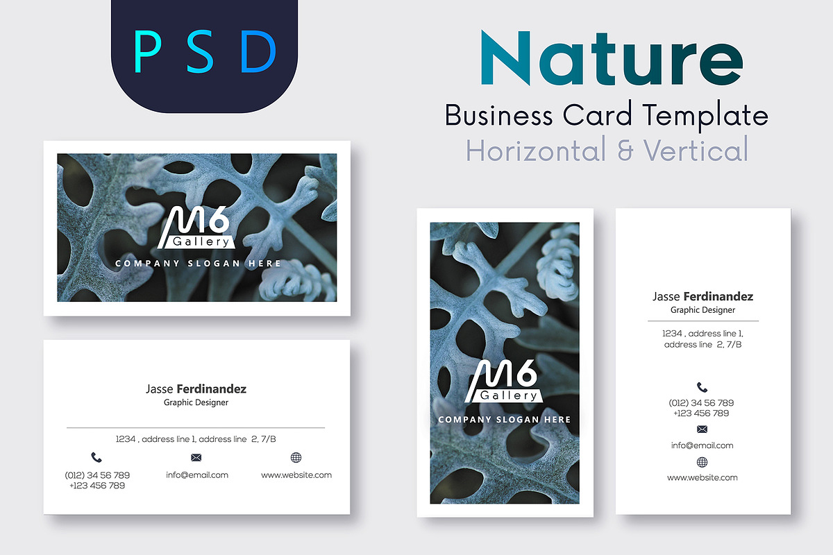 Nature Business Card Template- S50, a Business Card Template by M6 Gallery (Photo 1 of 5)