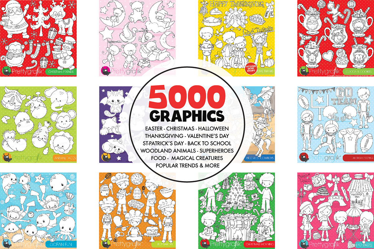 5000 in 1 - Black lines Mega Bundle, an Illustration by PrettyBundles (Photo 24 of 27)