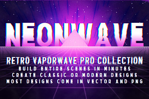 NeonWave Retro Future Grids & Shapes