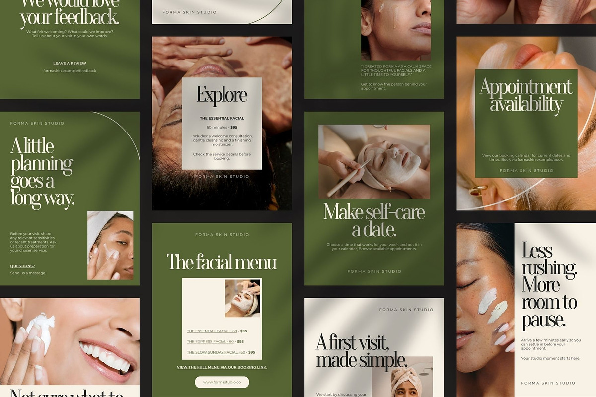 Beauty & Wellness Canva Templates, a Social Media Template by ShowUp! Studio (Photo 5 of 9)