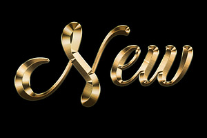 Gold Text Effect Photoshop Action