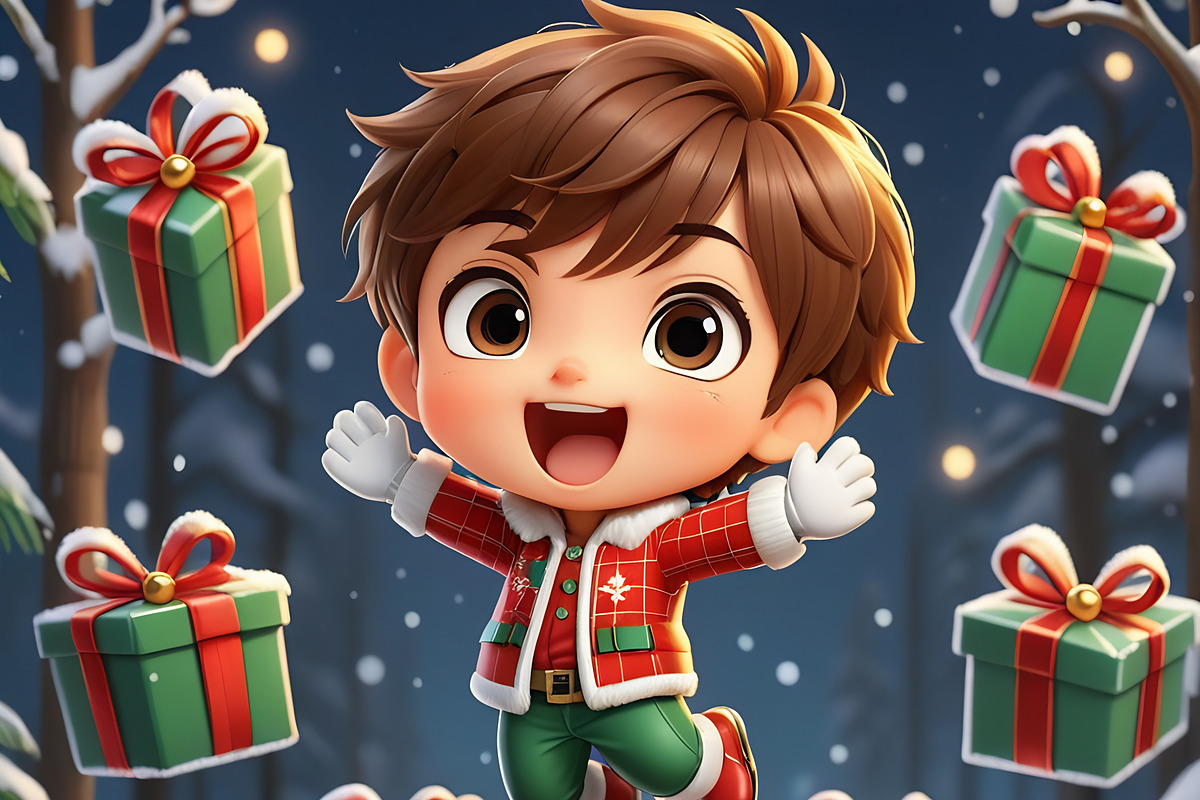 Procreate Chibi Christmas Stamps, a Brush Add-On by OneBerryCreations (Photo 5 of 9)