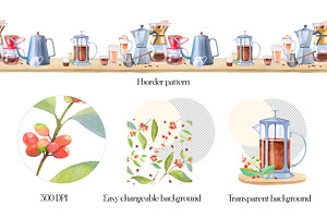 Coffee Stories - Watercolor Clipart