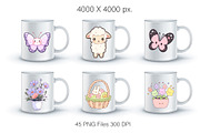Happy Easter Clip Art. Sticker, PNG, an Object Illustration by KENO Mascots (Thumbnail 5 of 8)