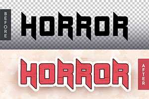 Horror Sticker Editable Text Effect